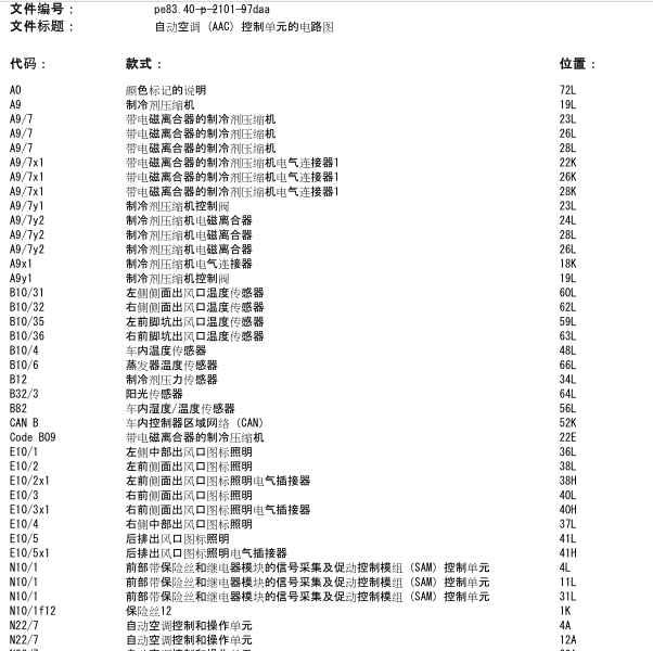 2017年E200空调线路