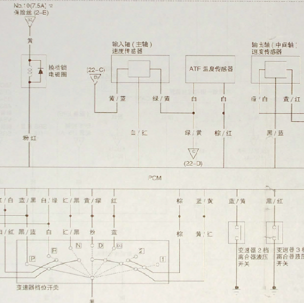 2006年本田思域变速箱电路图.