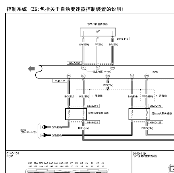 2012年马自达3z6发动机节气门电路图