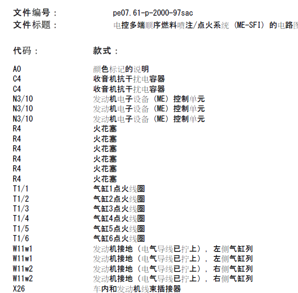 2010年奔驰S350 272发动机电路图.