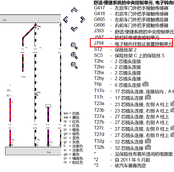 2014年奥迪A6 J764电路图