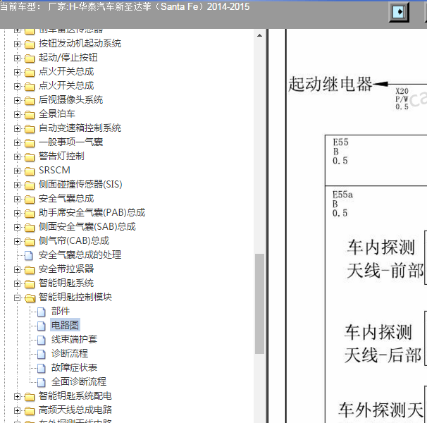 2014年圣达菲智能钥匙电路图