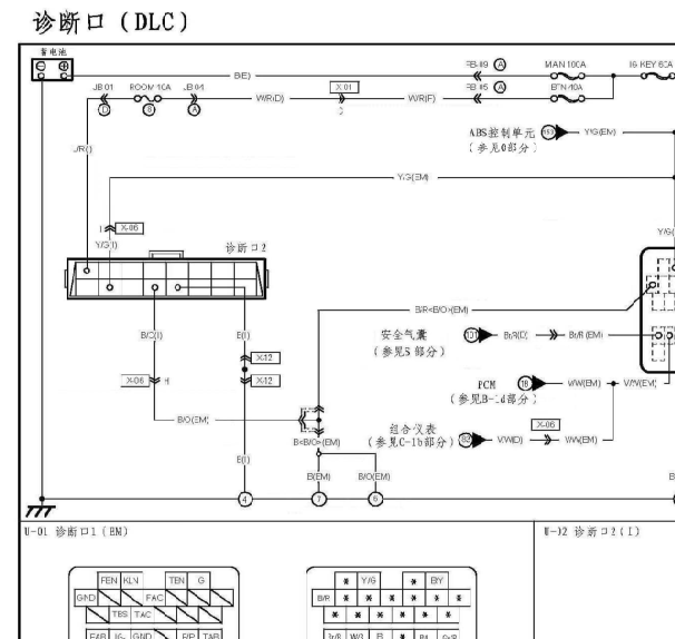 2006年福美来二代诊断电路图