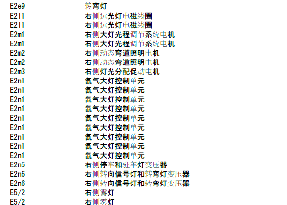 2011年奔驰S350灯光电路图