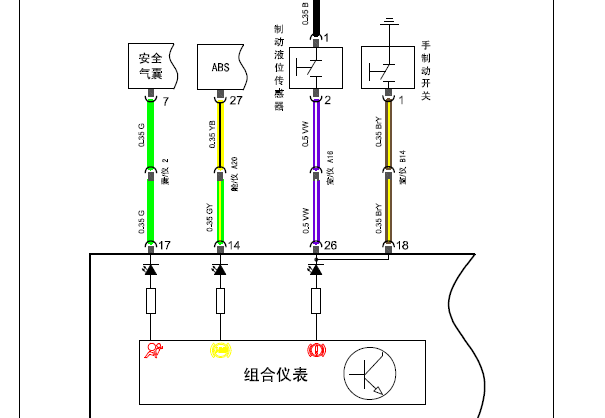 奇瑞QQ3仪表电路图