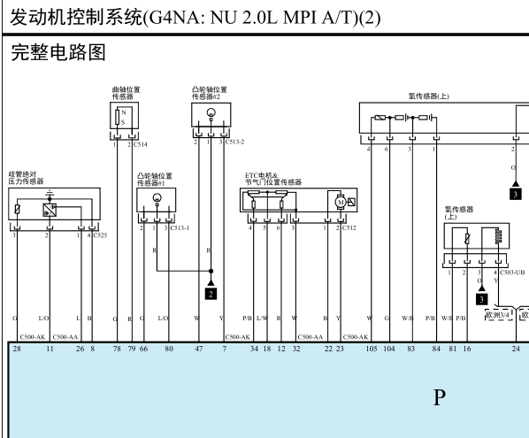 2013年起亚智跑发动机电路图