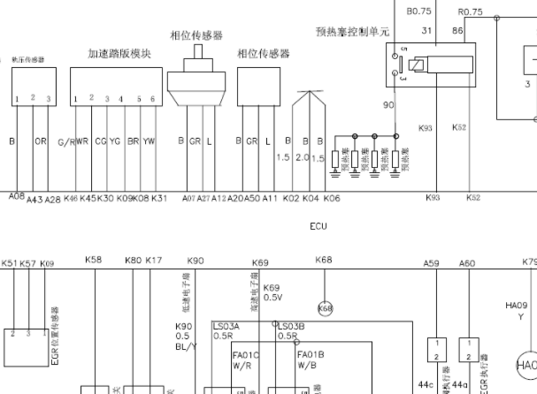 ZD25TCR发动机电路图