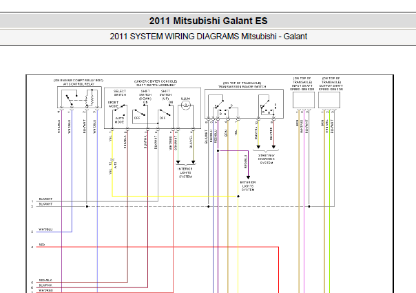2011年戈蓝变速箱电路图