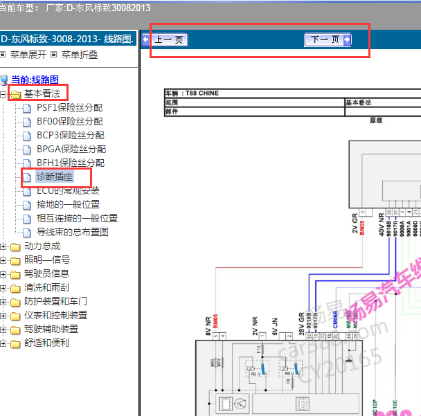 2013年标志3008CAN线网络电路图