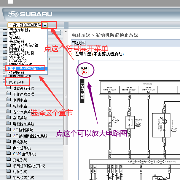 2009年斯巴鲁力狮电路图