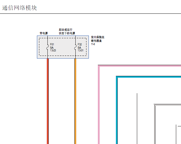 2019年福特领界网络图和钥匙启动自动挡防盗线路图