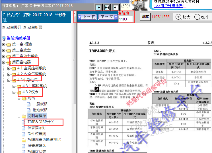 2017-2018年长安凌轩保养归零