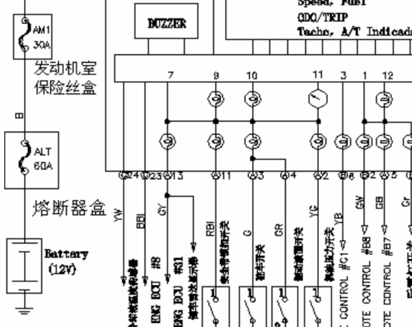 吉利金刚仪表电路图