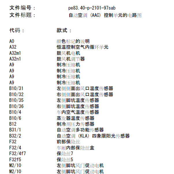 2010年奔驰S400空调电路图