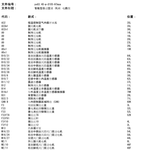 2016年奔驰ML350空调电路图