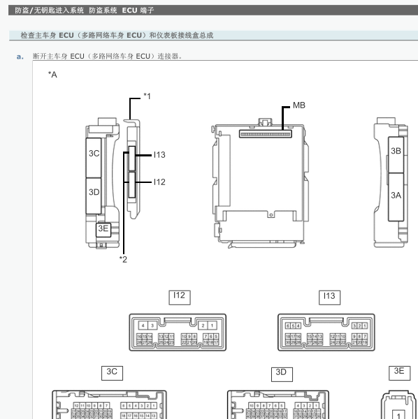 14年凯美瑞防盗盒针脚图