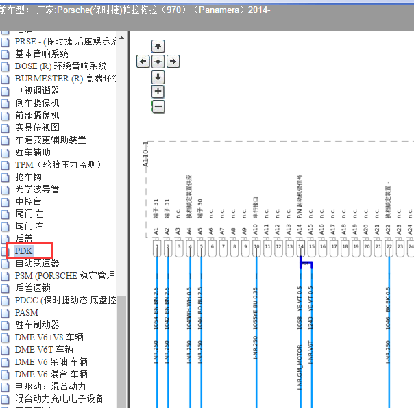 2014年保时捷帕拉梅拉 PDK电路图