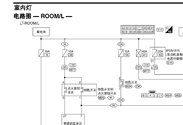 2012年东风日产轩逸车身电路图