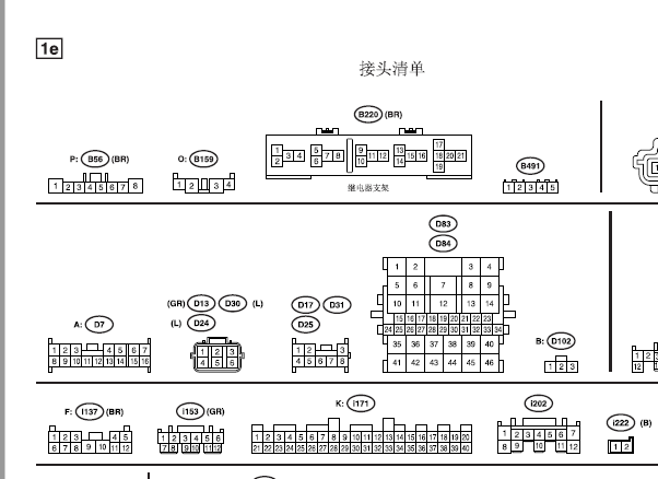 2015年斯巴鲁力狮车窗电路图和针脚图