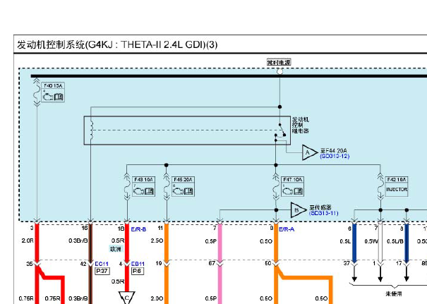 起亚G4KJ发动机电路图