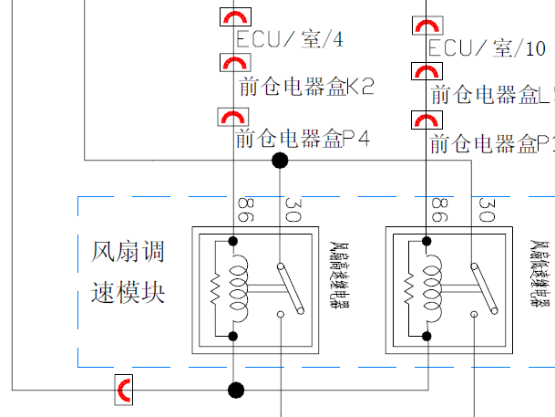 SQR481FC发动机风扇电路图