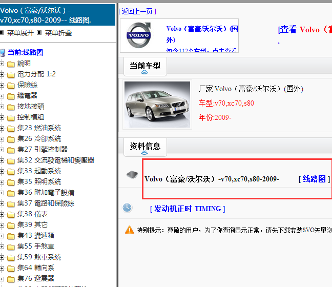 09年沃尔沃S80全车电路图