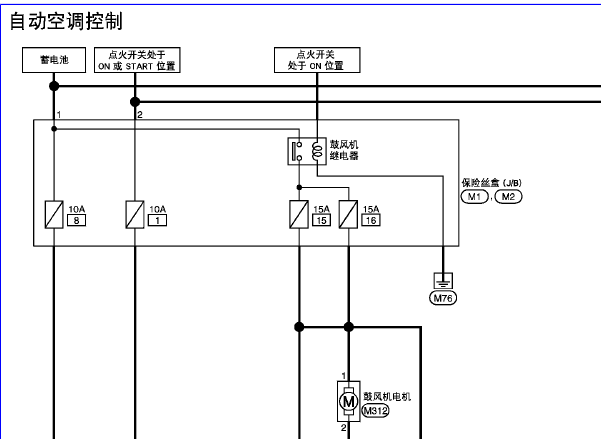 2011年东风日产奇骏空调电路图