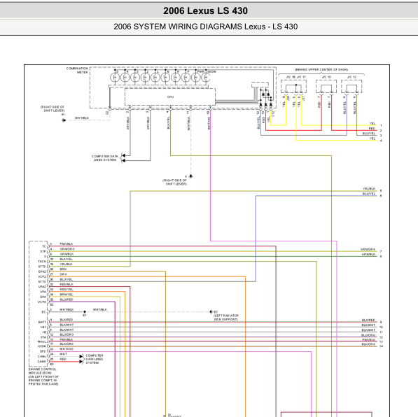 2006年雷克萨斯LS430变速箱电路图