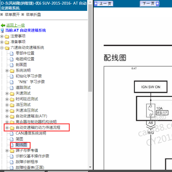 2016年纳智捷6变速箱电路图.