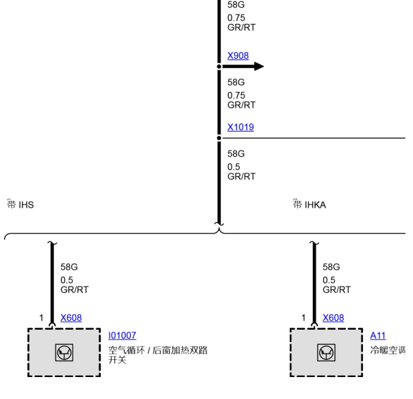 2004年宝马318I空调电路图