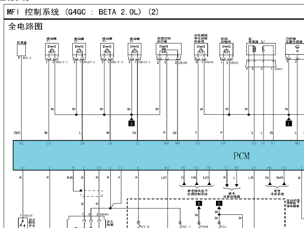 起亚狮跑发动机电路图
