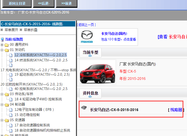 2015-2016年长安马自达电路图
