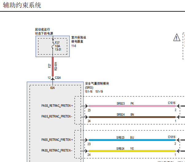 19年领界气囊电路图