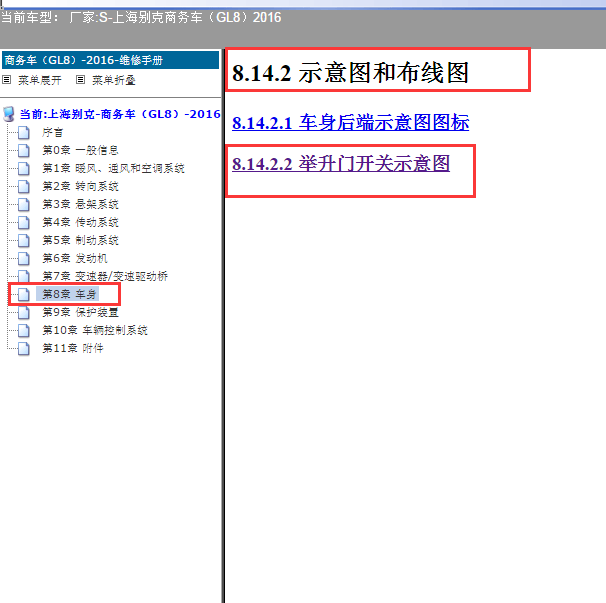2016年别克GL8后盖电动撑杆（举升门）电路图