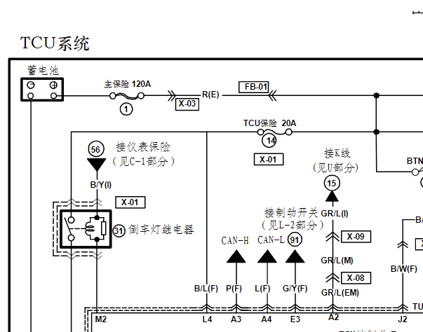 2016年海马S5变速箱电路图