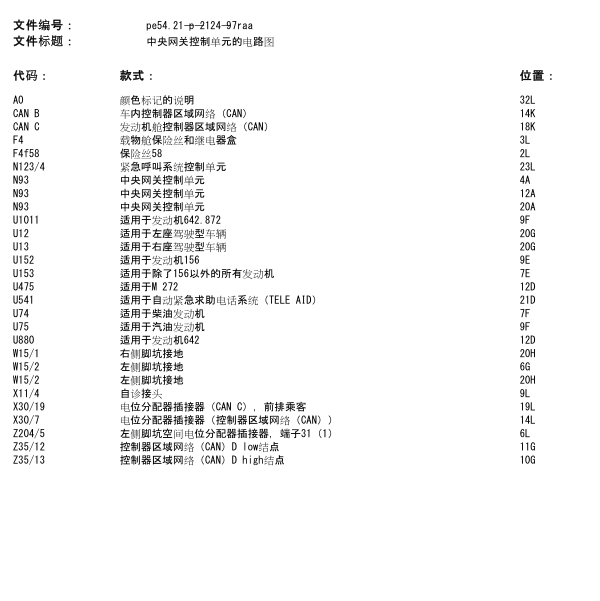 2010年奔驰R350网关电路图