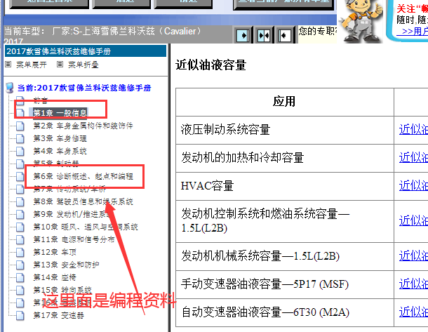2017年雪佛兰科沃兹保养相关资料