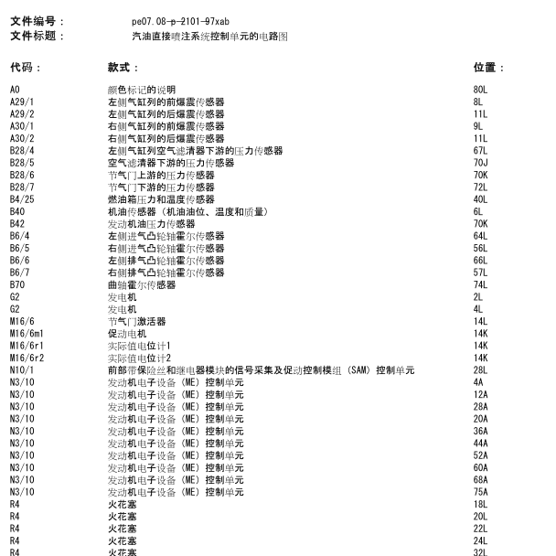 2012年奔驰CLS 63发动机电路图