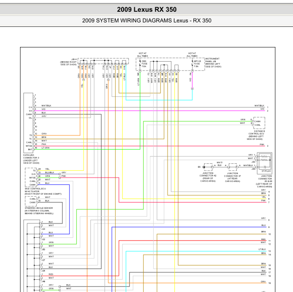 2009年凌志RX350通讯电路图