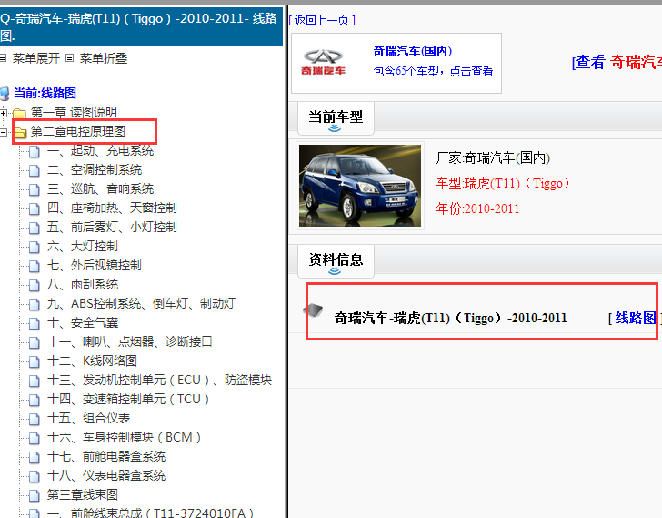2010-2011年奇瑞瑞虎电路图