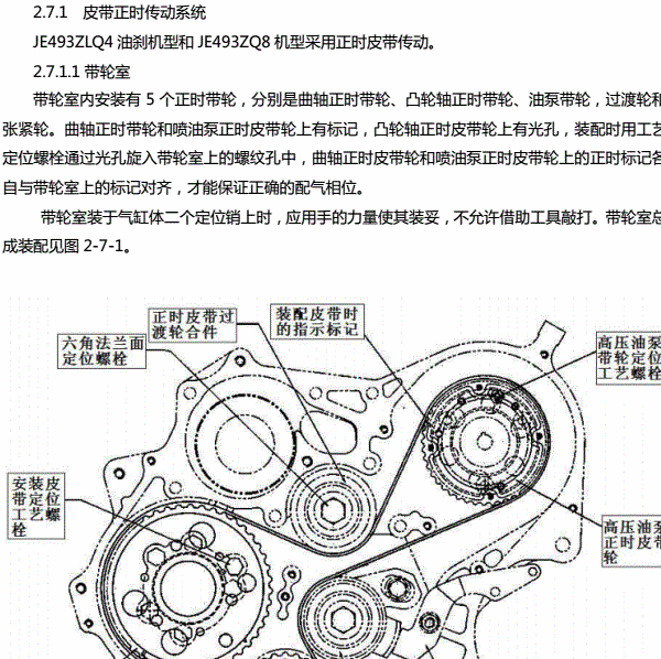 五十铃JE493ZLQ发动机正时