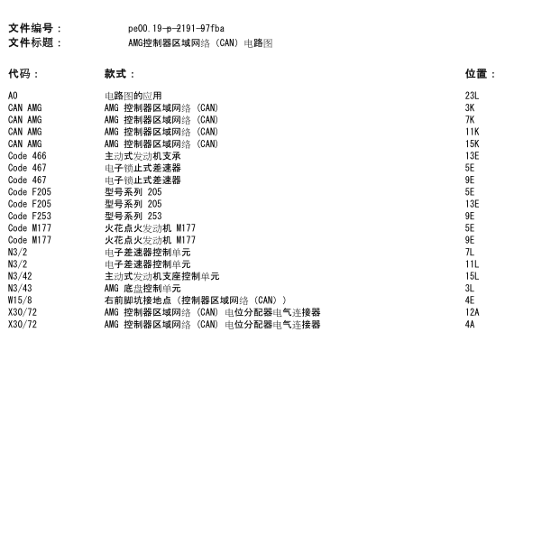 2016年奔驰C180L CAN电路图