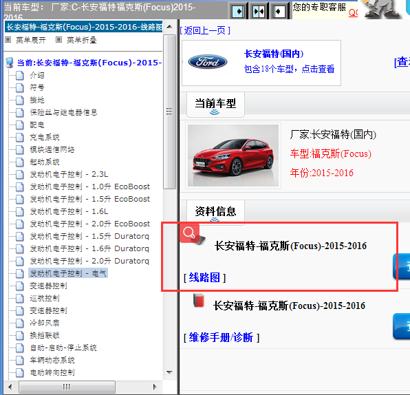 2015-2016年福特福克斯全车电路图