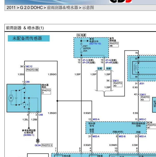2011年起亚佳乐雨刷电路图