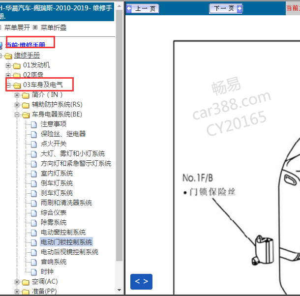 2010-2019年华晨金杯阁瑞斯原件位置资料