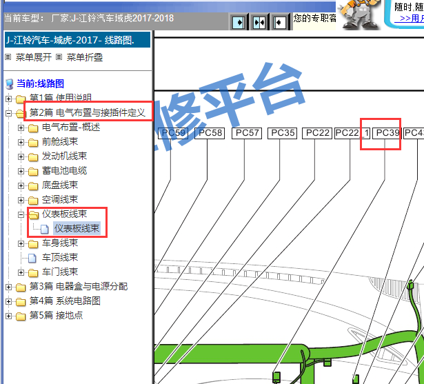 2017-2018年江铃域虎气囊位置