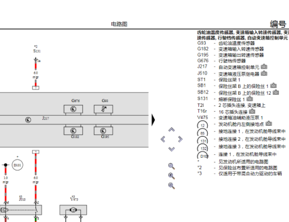 2012年奥迪Q5变速箱电路图