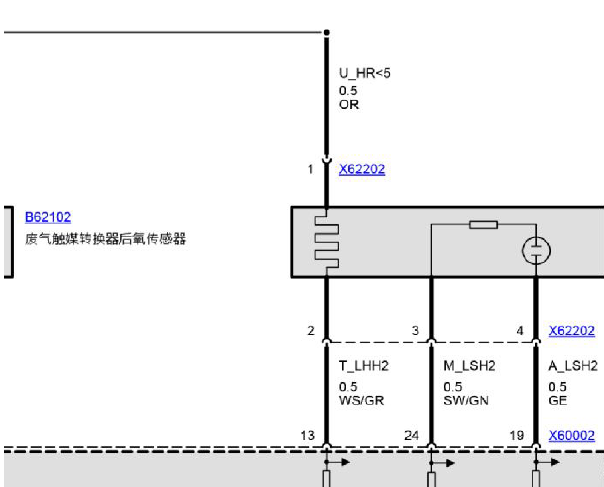 2009年宝马520后氧传感器电路
