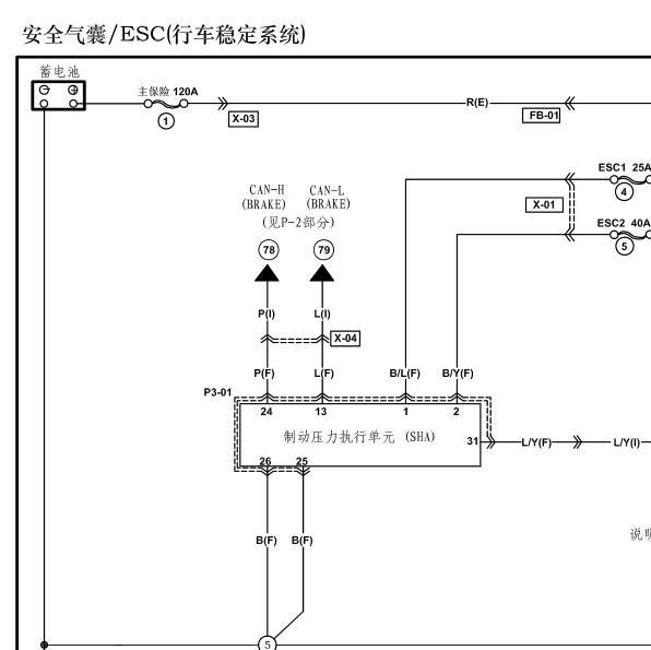 2014年海马S5制动电路图