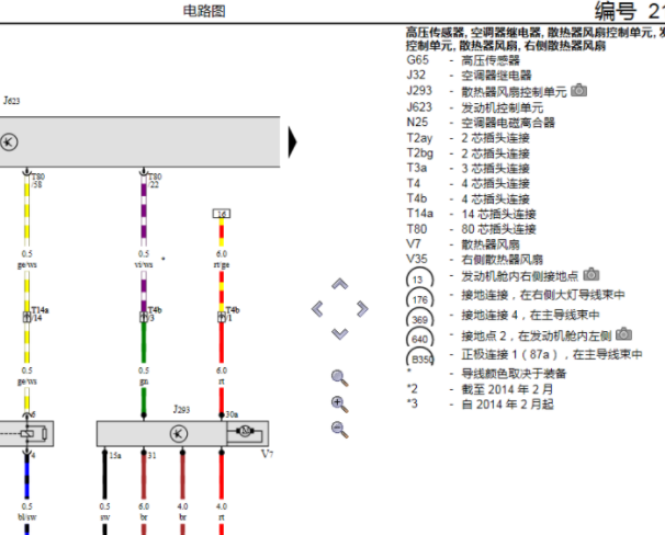 2012年大众宝来水箱风扇电路图